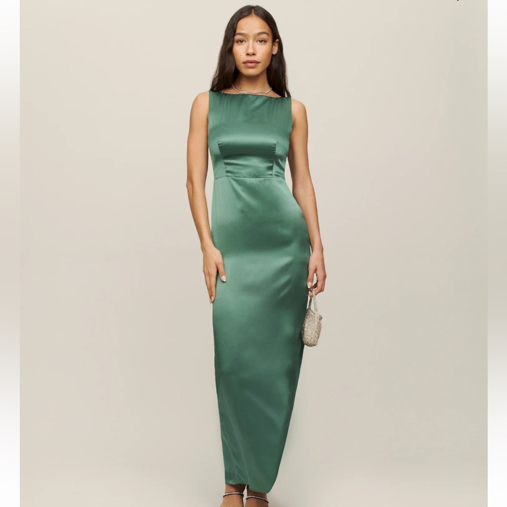 REFORMATION ZYA SILK DRESS 12 - Picture 1 of 13